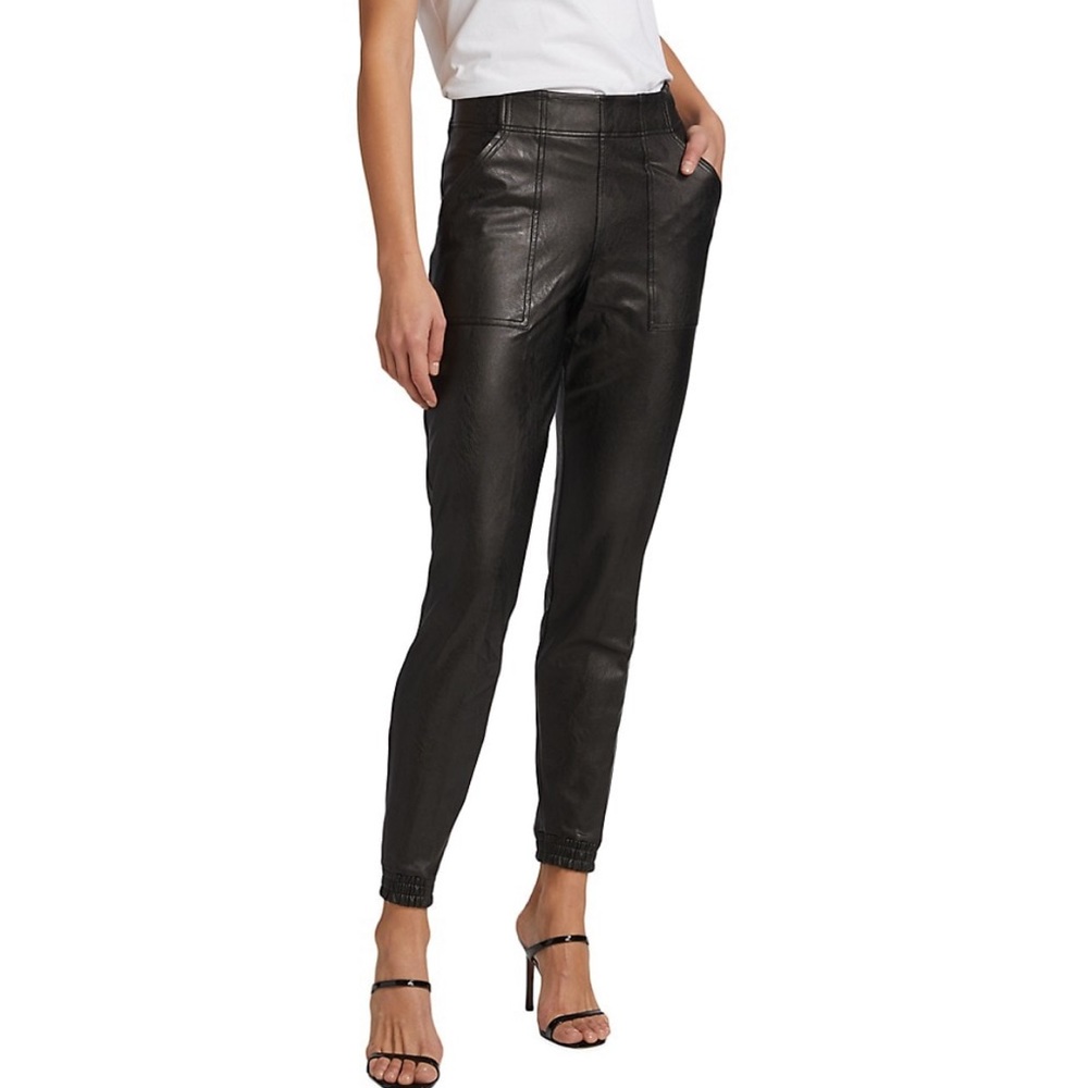 SPANX faux leather joggers